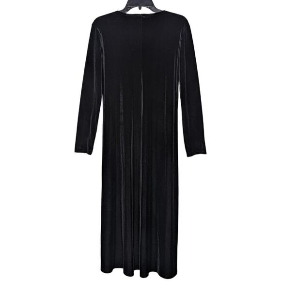 VINTAGE Dressing Clio Black Velvet Maxi Dress Size M - Picture 2 of 8